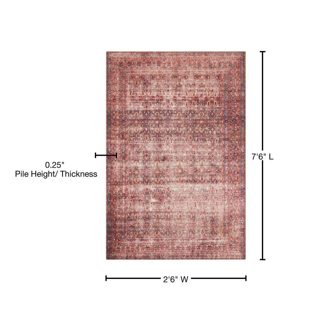 Loloi II Loren Eggplant/Crimson 2'-6" x 7'-6" Runner Rug