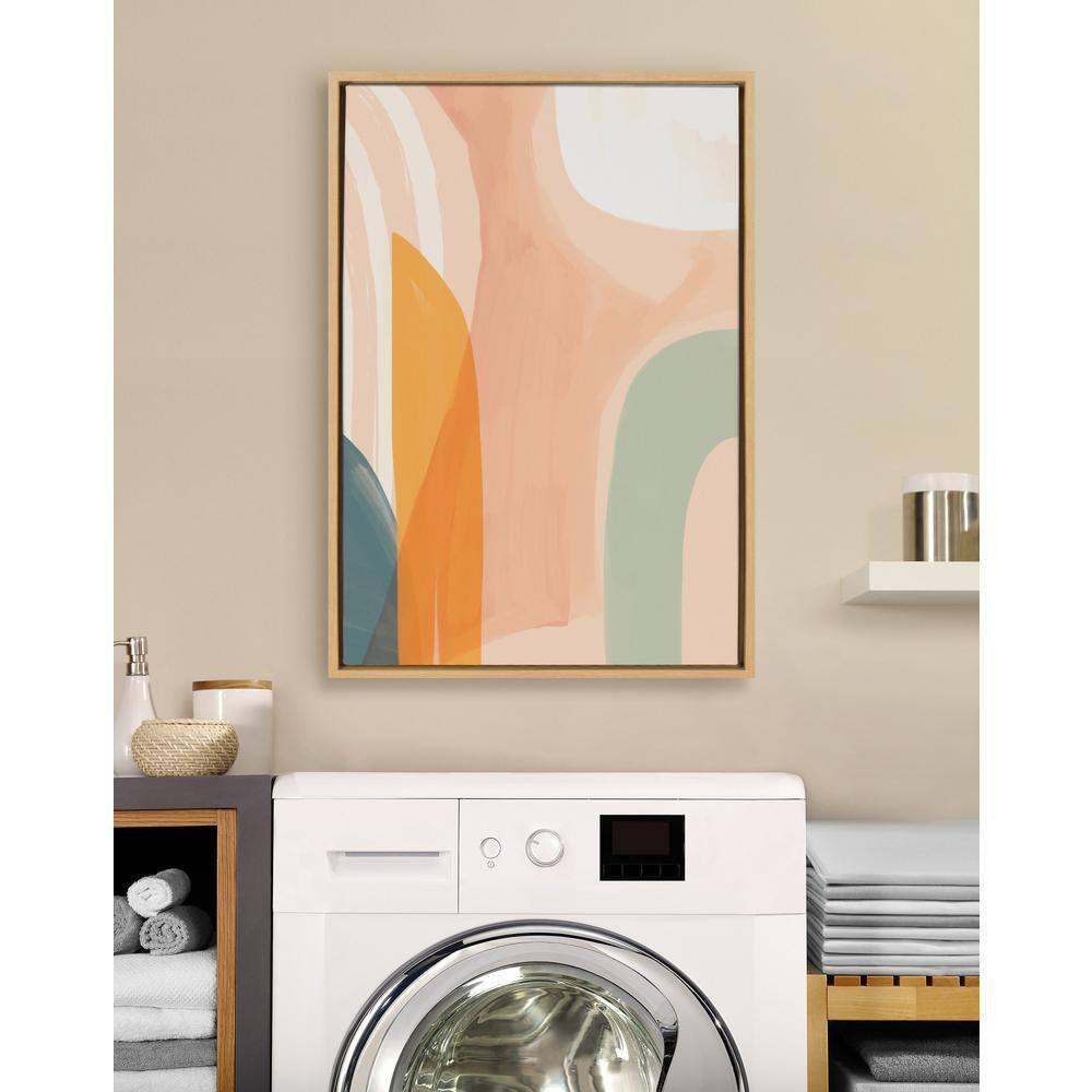 Kate and Laurel Sylvie Sunrise Over Marrakesh Framed Canvas by Kate Aurelia Holloway, 23x33, Natural