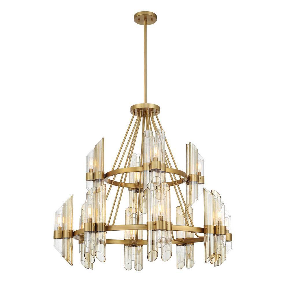 Pavinder 12-Light Chandelier in Warm Brass