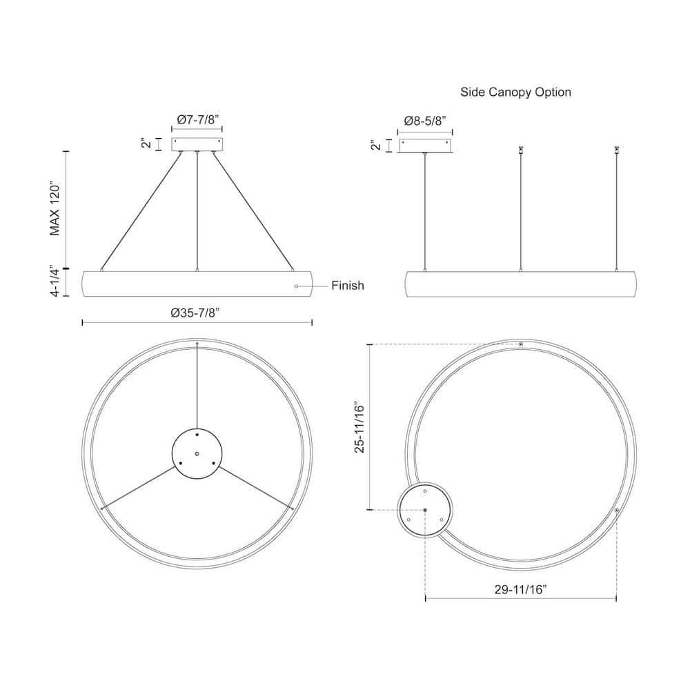 Kuzco Lighting Halo 1 - Light LED Unique/Statement Pendant