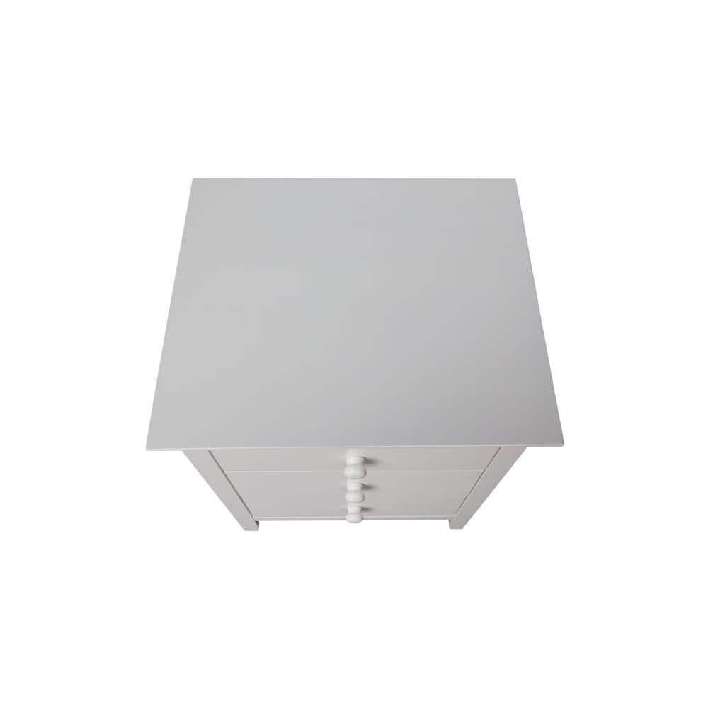 International Concepts Solid Wood Bedroom Nightstand with 3 Drawers, White