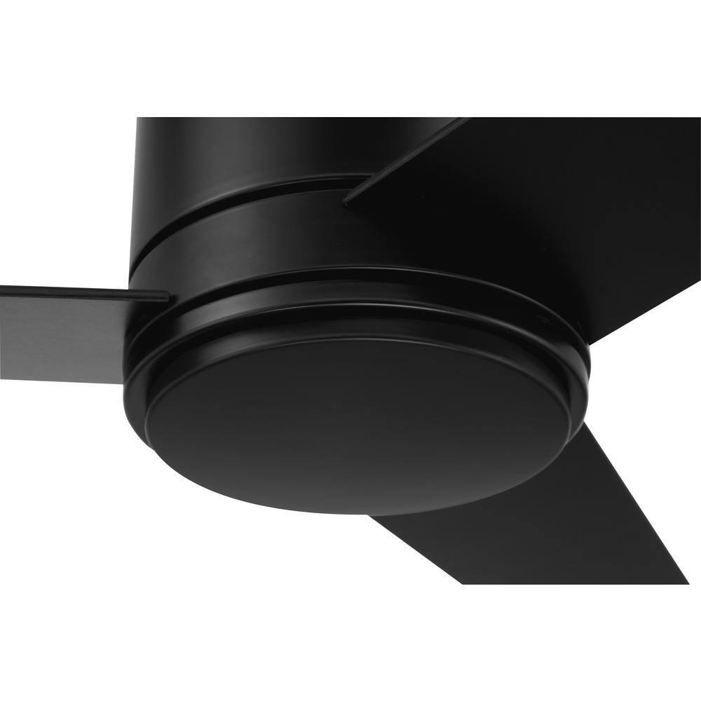 Cole 52" Flat Black Modern Ceiling Fan with LED Light and Remote