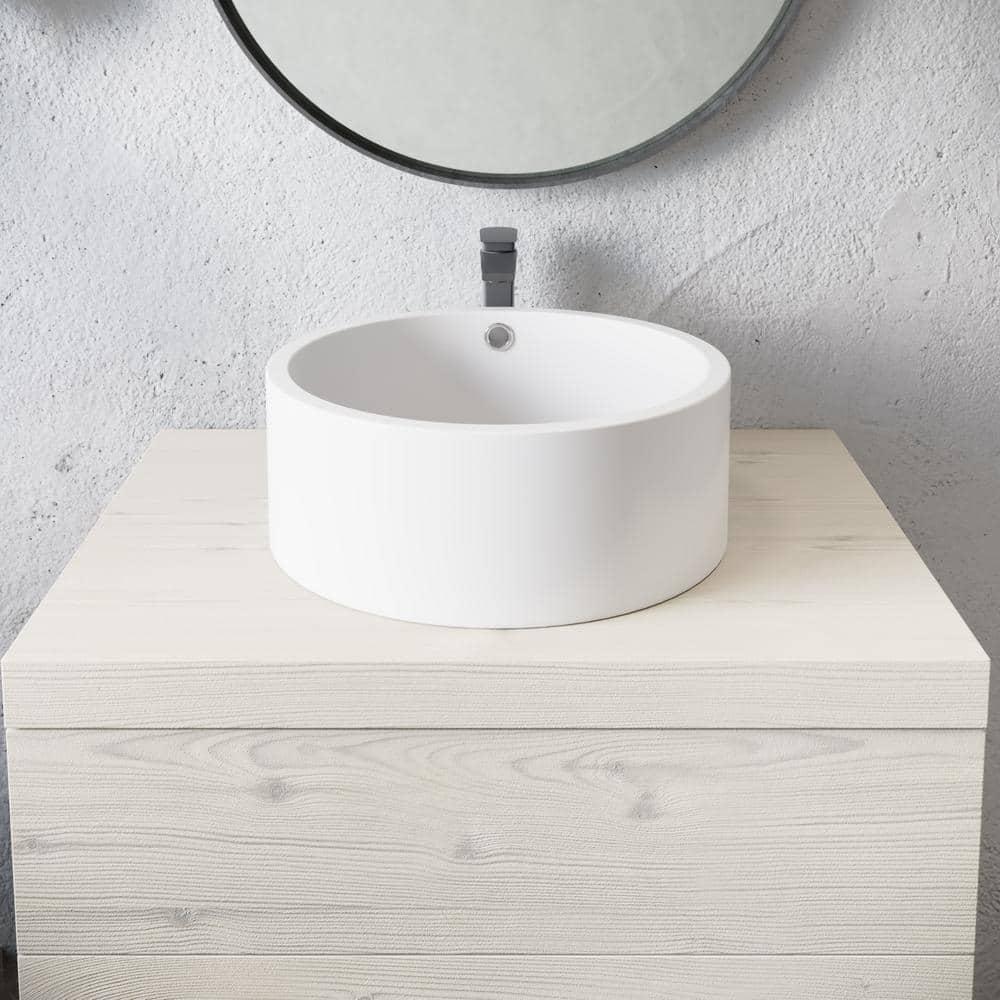 Monaco Round Ceramic Bathroom Vessel Sink