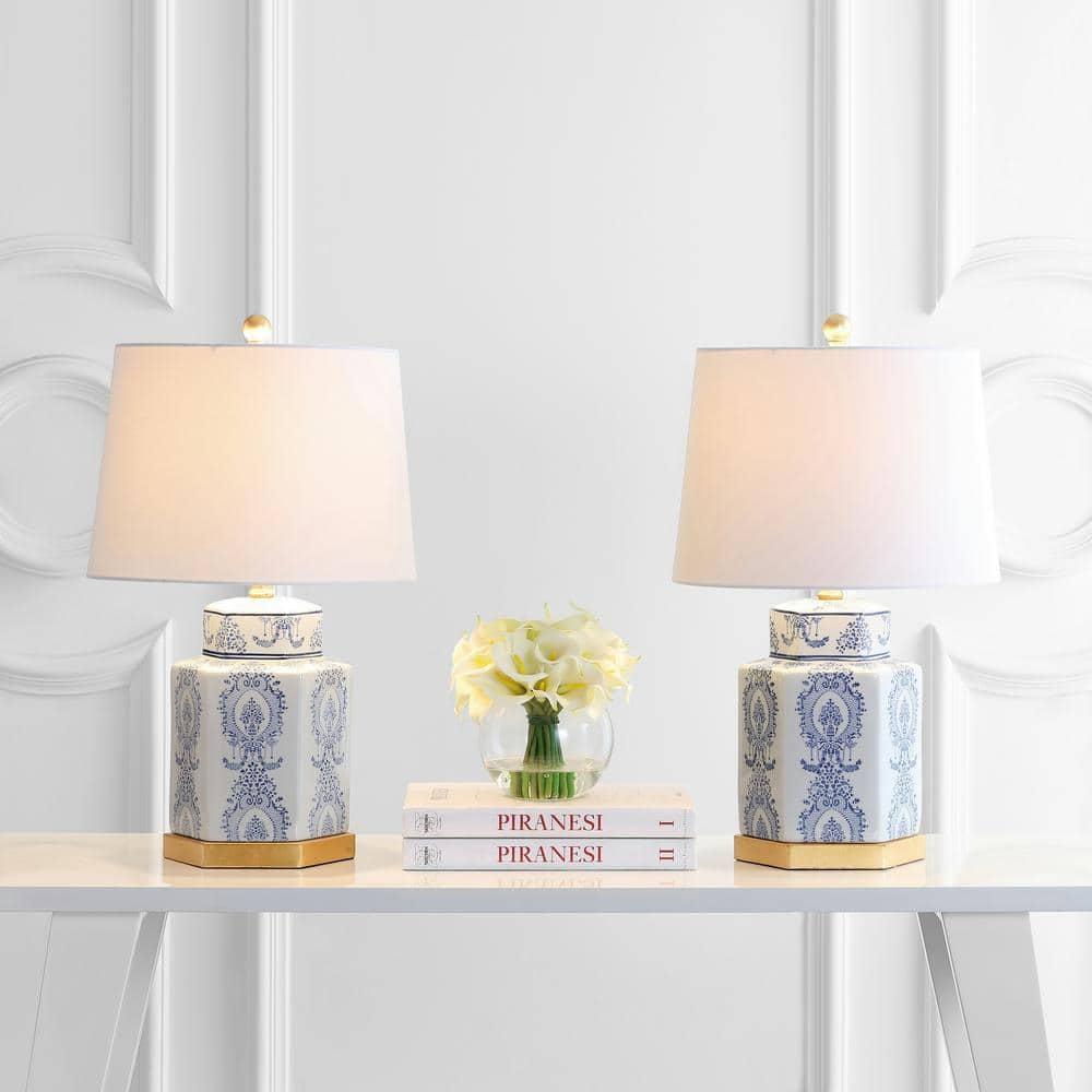 Bloomsbury Market Bodin White Ceramic Table Lamps - Set Of 2 (LED Bulbs Included)