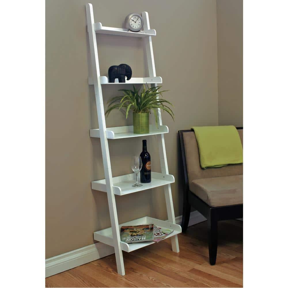 kieragrace KG Contemporary Estante Providence Hadfield Madera de Ingeniería Blanca