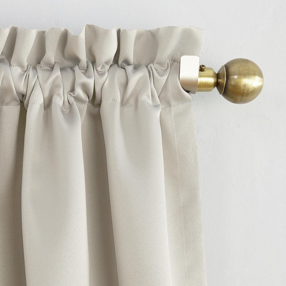 40"x63" Sun Zero Blackout Kenneth Energy Saving Rod Pocket Curtain Panel Pearl: Noise Reduction, Energy Efficient