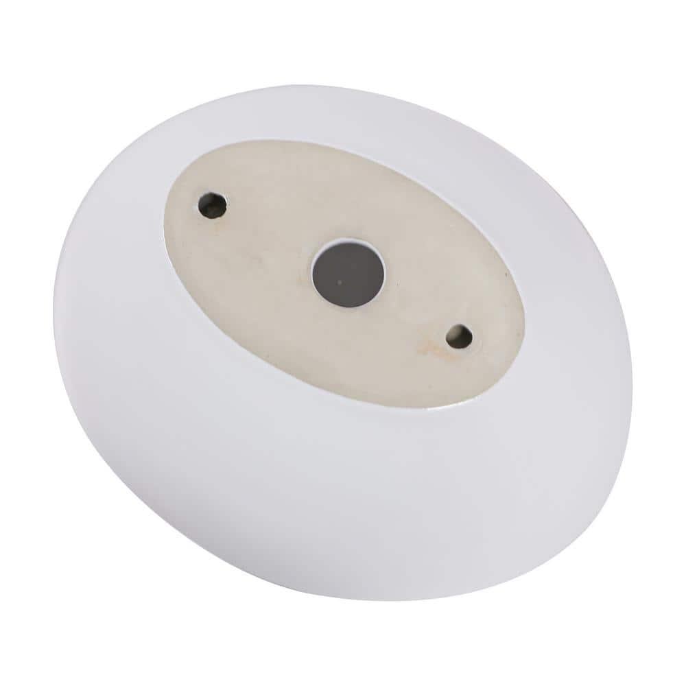 Glossy White Oval Ceramic Above-Counter Bathroom Sink