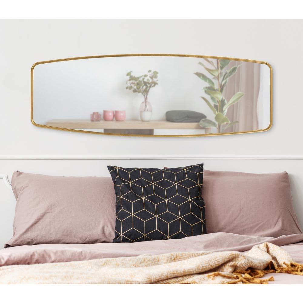 Kate & Laurel All Things Decor 18" x 48" Caskill Full Length Wall Mirror Gold : Modern Rectangle, MDF Frame, No Assembly Required