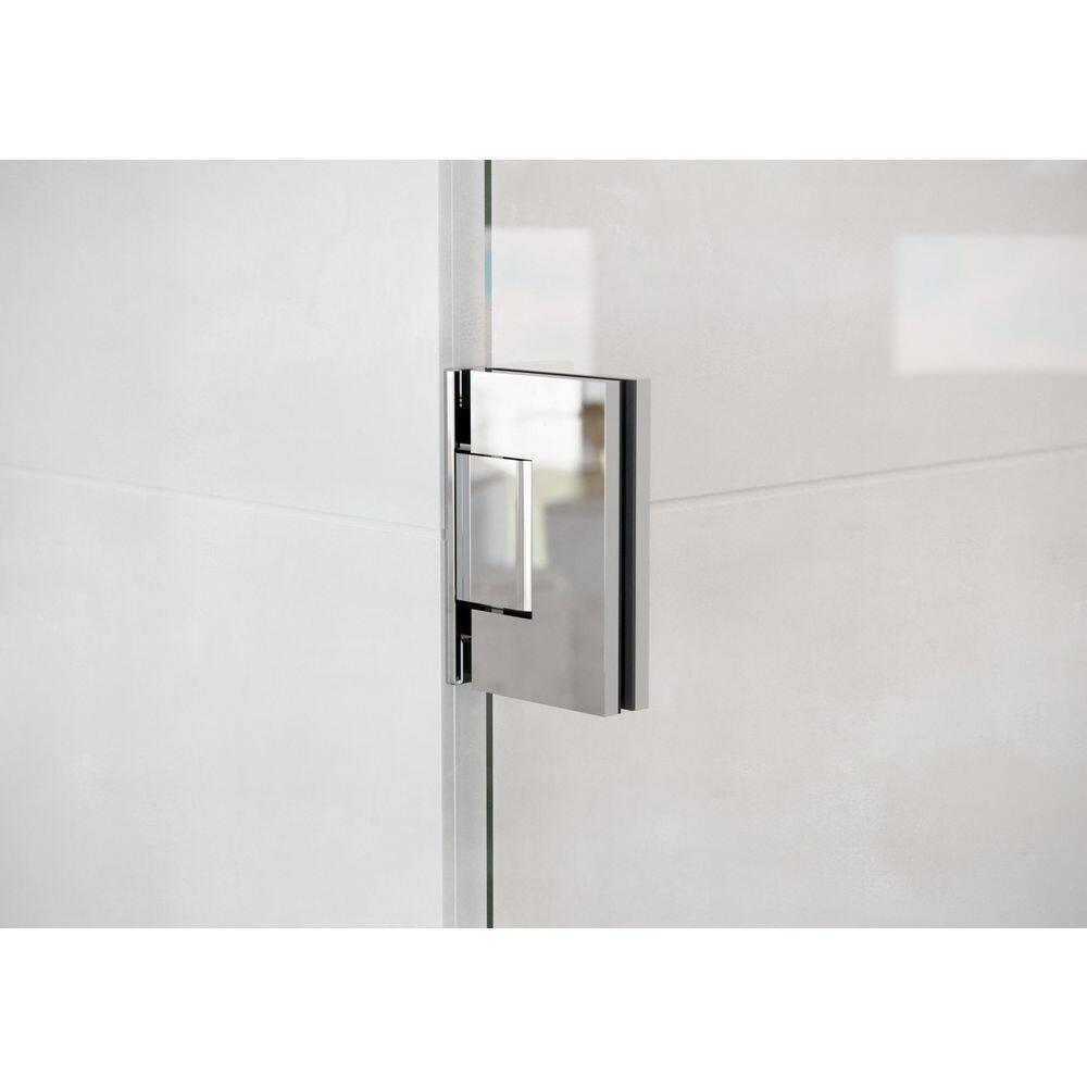 Albedo 27.25 in. x 78 in. Fully Frameless Hinge Shower Door