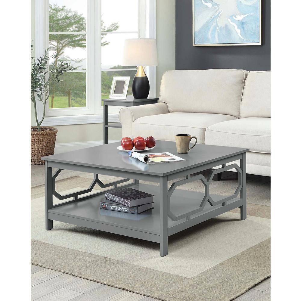 Omega Square 36" Coffee Table, Gray
