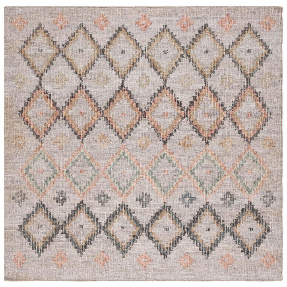 Kilim KLM753 Hand Loomed Area Rug - Beige/Gold - 9'x9' - Safavieh.