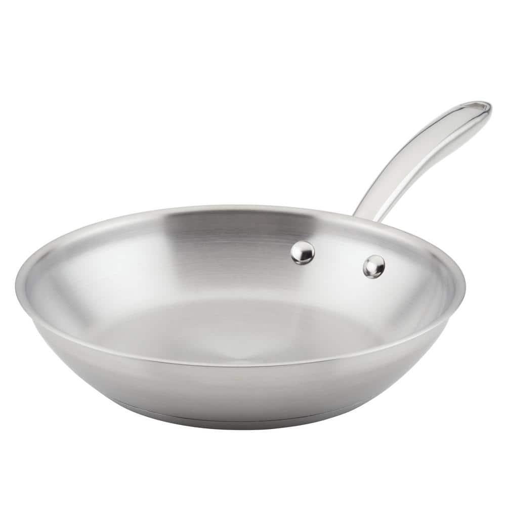 Rachael Ray Rachael Ray Professional Stainless Steel Induction Frying Pan / Skillet, 10 Inch, Silver