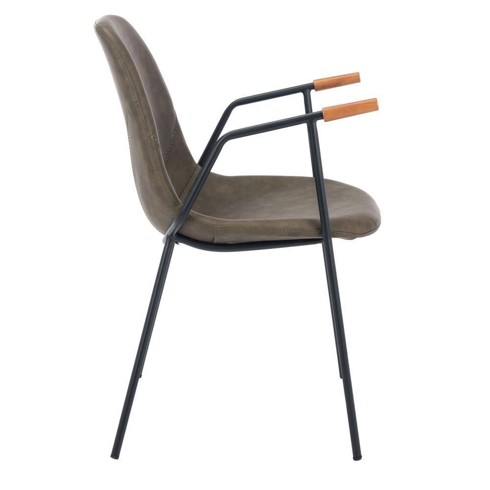 Tanner Mid-Century Dining Chair (Set of 2) - DCH3001 - Olive/Black - Safavieh