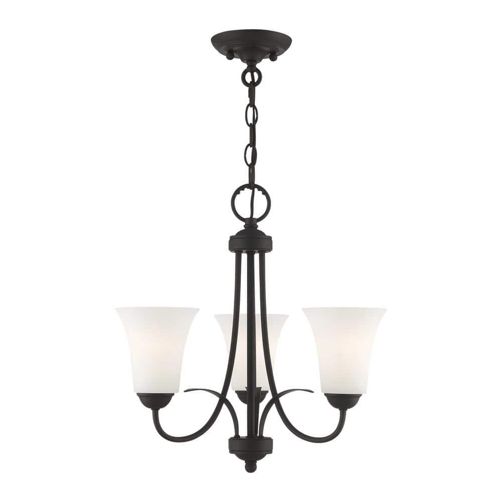Livex Lighting Ridgedale 3 - Light Flush Mount in  Black