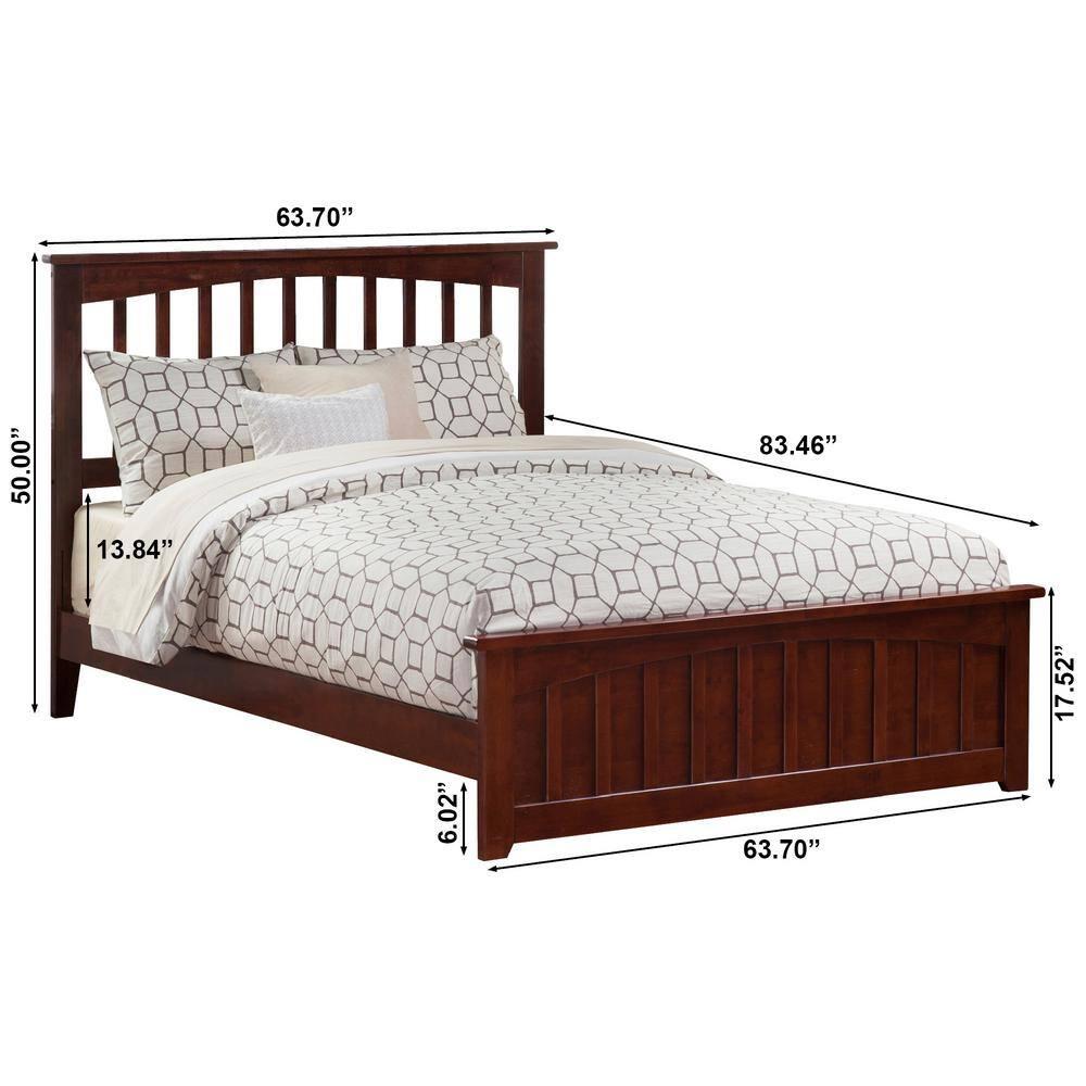 Mission Low Profile Solid Wood Platform Bed with Matching Footboard