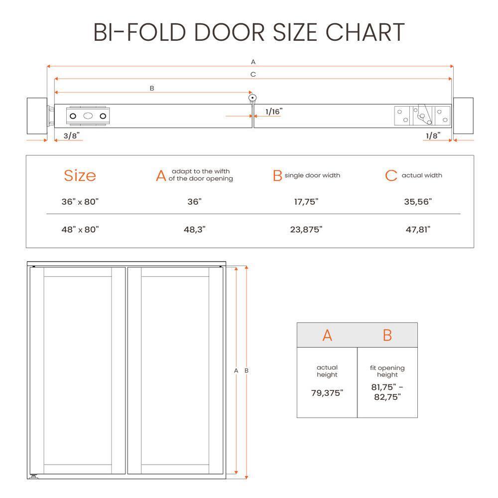 Belldinni Della Solid Manufactured Wood and Glass Prefinished Bi-Fold Door