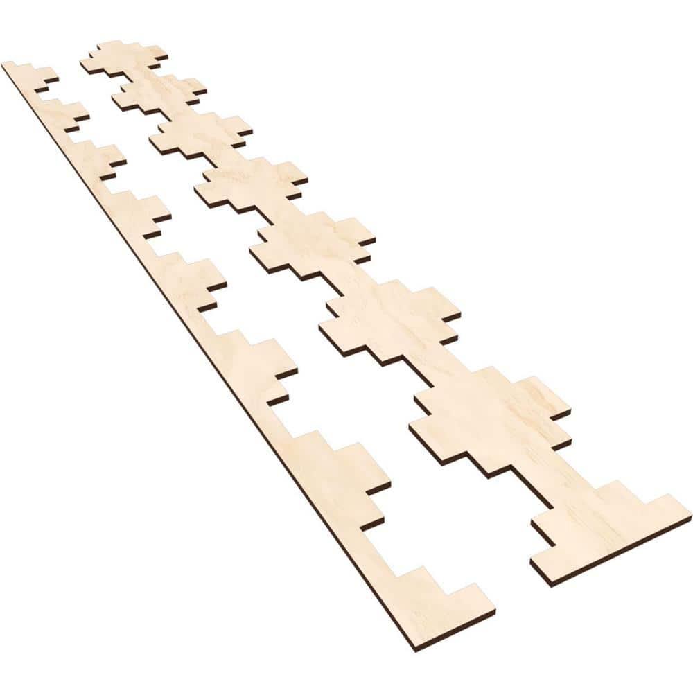 Ekena Millwork Gypsum Adjustable Wood Decorative Slat Wall Panel Kit