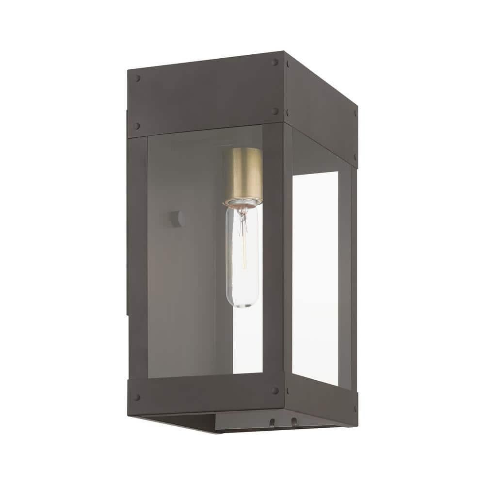Livex Lighting Barrett 1 - Light Wall Light in  Bronze/Antique Brass