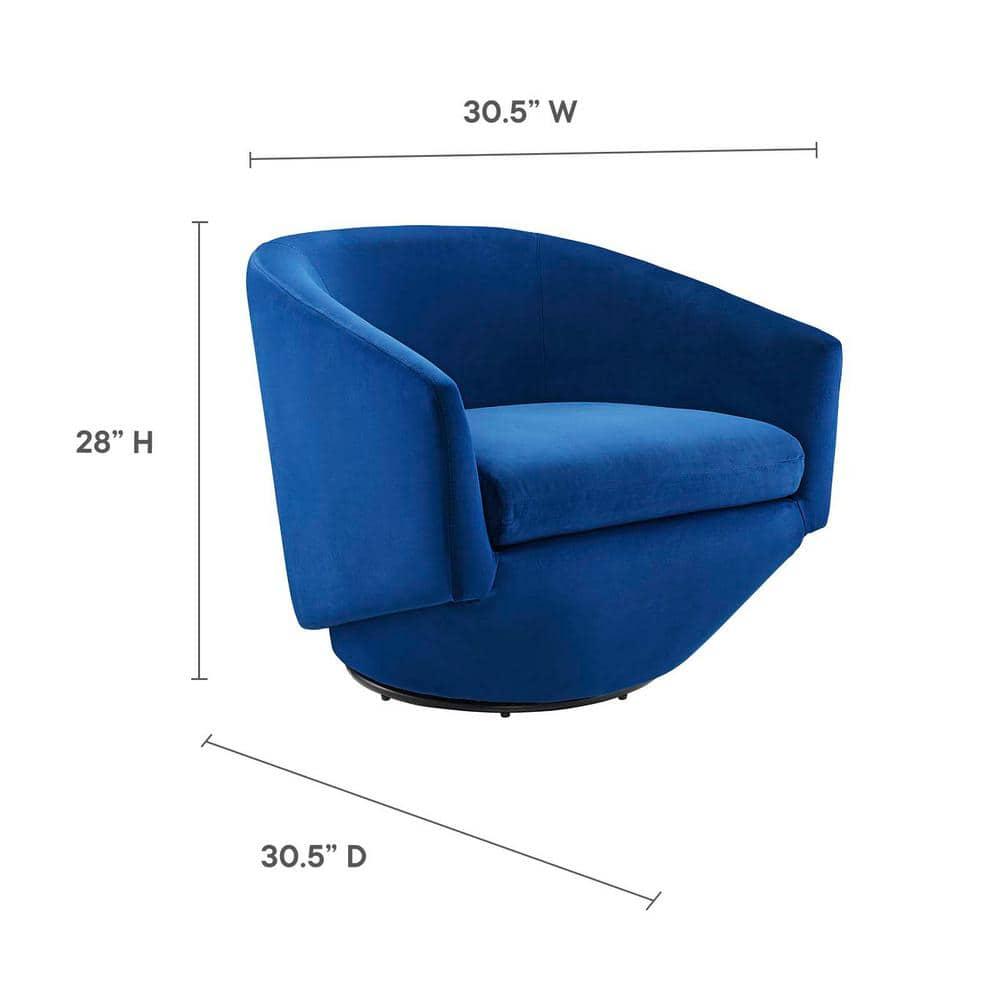 Velvet Swivel Barrel Chair