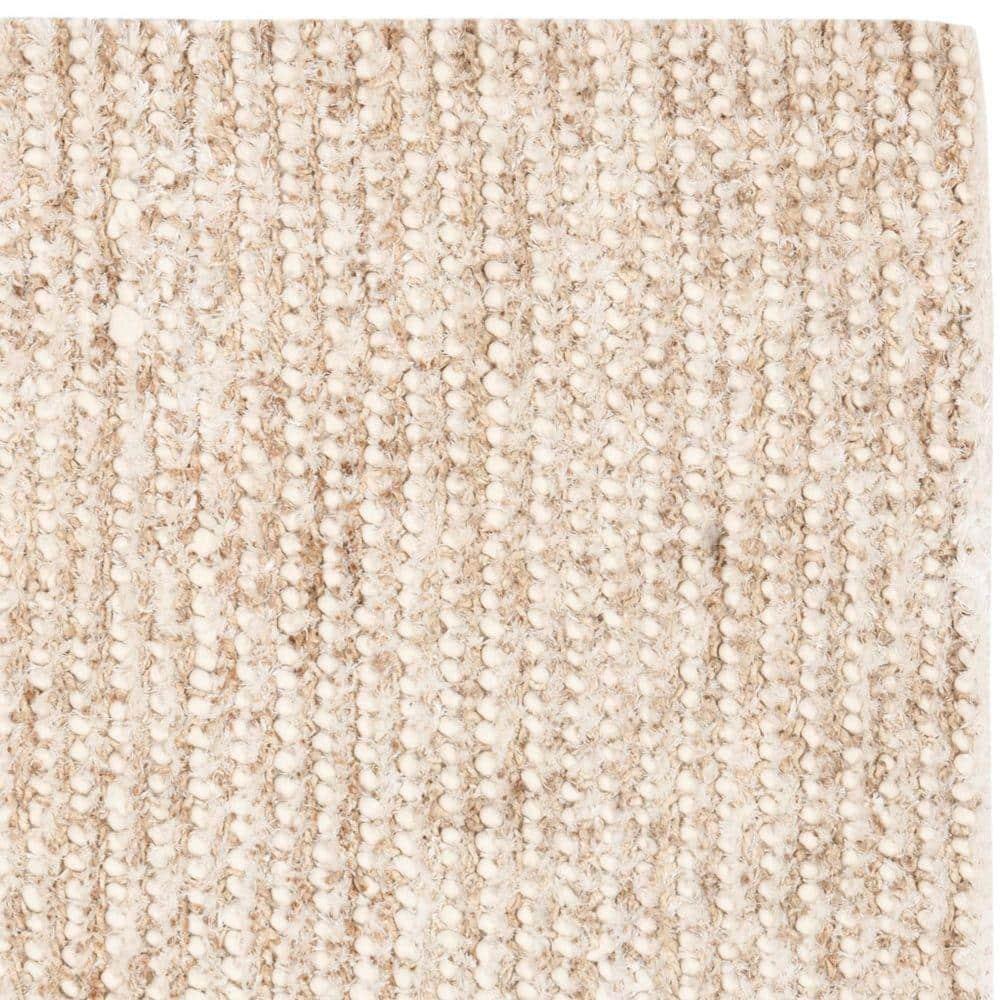 Classic Shag SG640 Hand Woven Area Rug - White/Beige - 7'x7' - Safavieh.