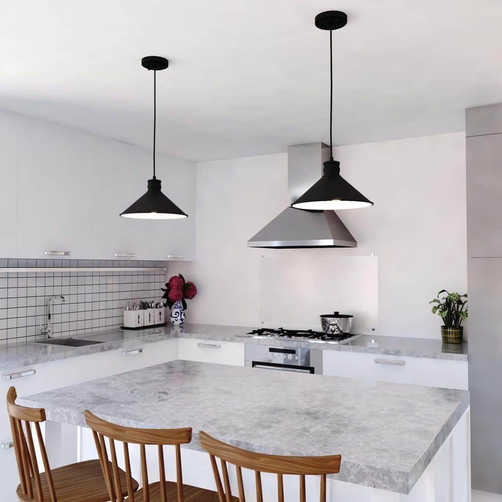 VAXCEL Akron 1L Bronze Metal Industrial MCM Cone Pendant Hanging Ceiling Light