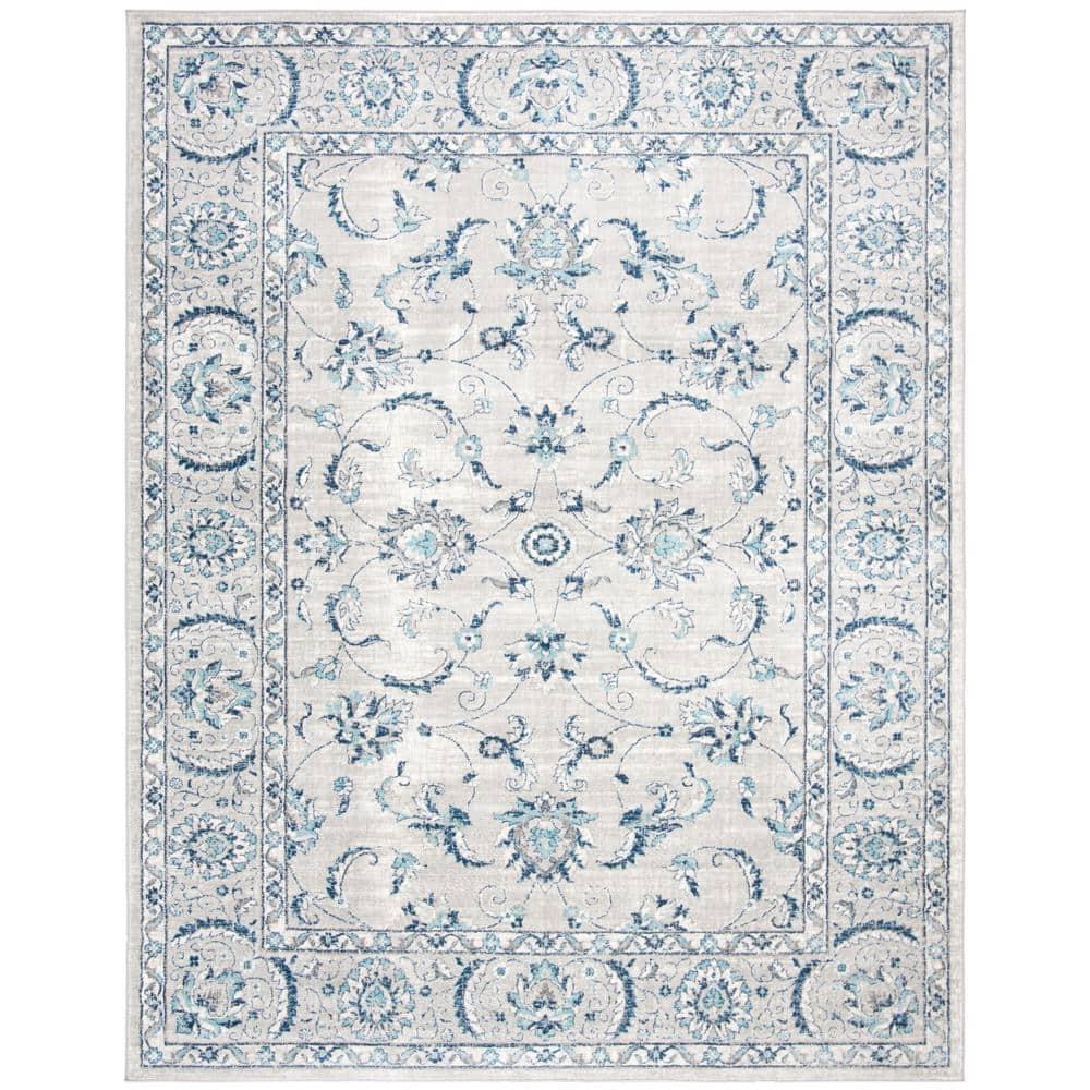 Brentwood BNT854 Power Loomed Indoor Area Rug - Light Grey/Blue - 8'x10' - Safavieh