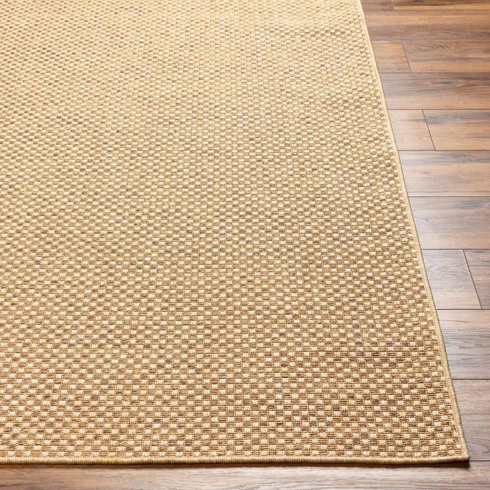 Pismo Beach Natural Tone Checker Weave 2'x3' Synthetic Area Rug
