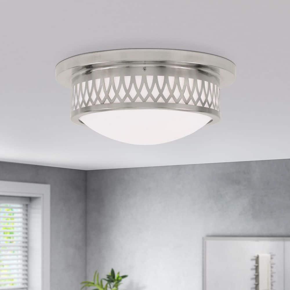 Livex Lighting Westfield 2 - Light Flush Mount in  Brushed Nickel