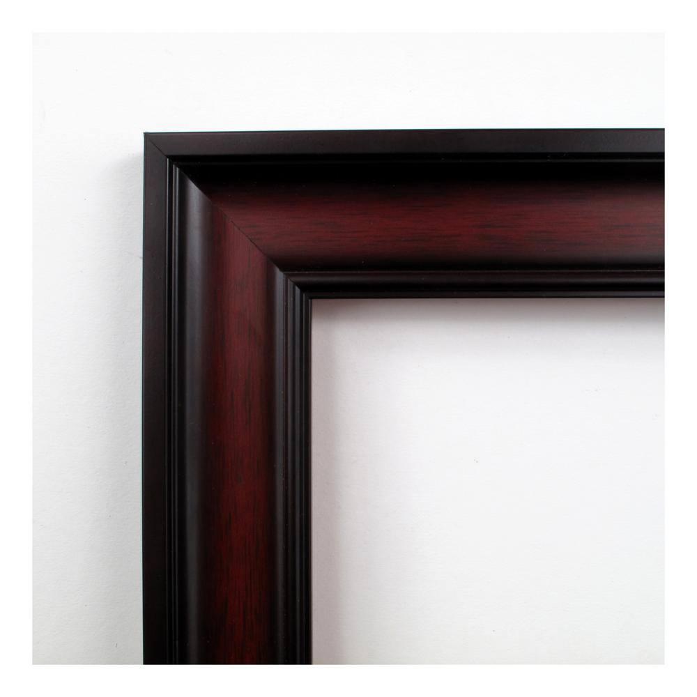 Amanti Art Rubino Cherry Scoop Beveled Wood Wall Mirror 25 x 31 in.