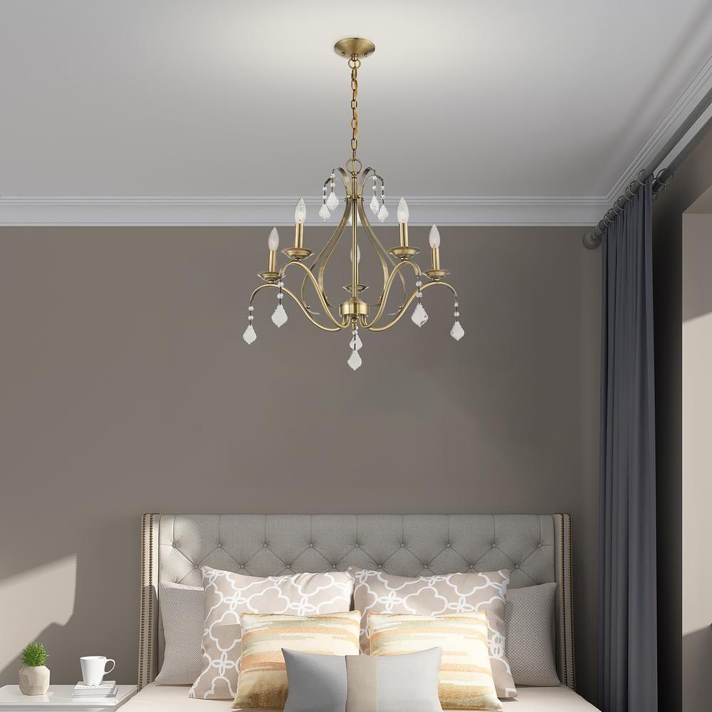 Livex Lighting Caterina 5 - Light Chandelier in  Antique Brass
