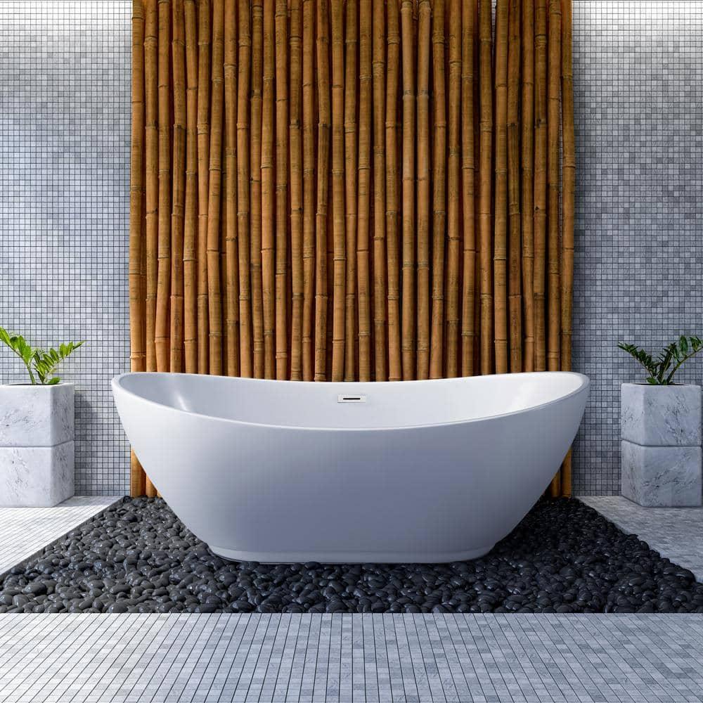 1501 mm x 749 mm Freestanding Roll Top Bathtub