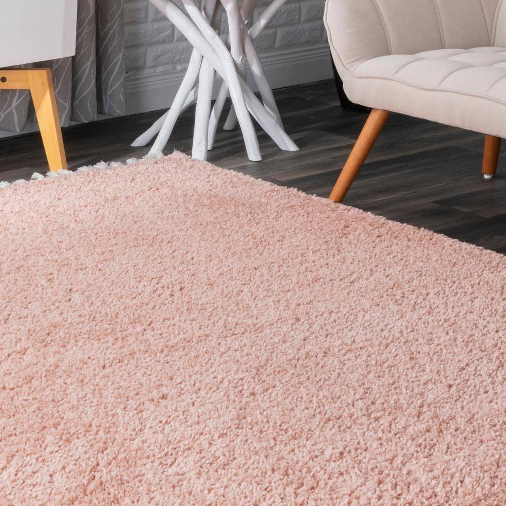 Nuloom Neva Solid 2x3 Accent Shag Indoor Area Rug for Living Room Bedroom Dining Room Nursery Entryway, Blush/Ivory