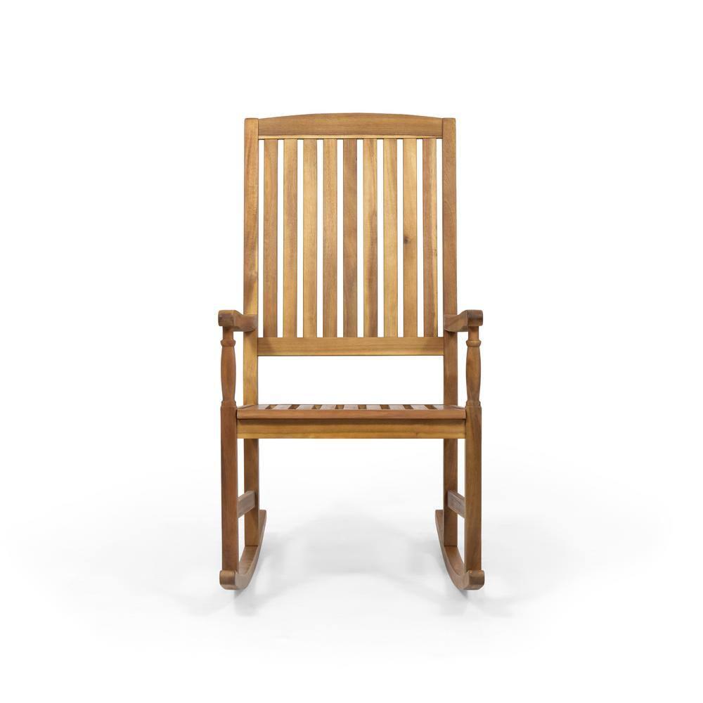 Noble House Arcadia Outdoor Acacia Wood Rocking Chair Teak