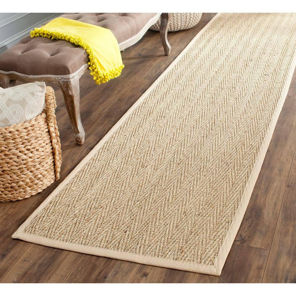 Natural Fiber NF115 Power Loomed Indoor Runner Rug - Natural/Beige - 2'6"x22' - Safavieh.