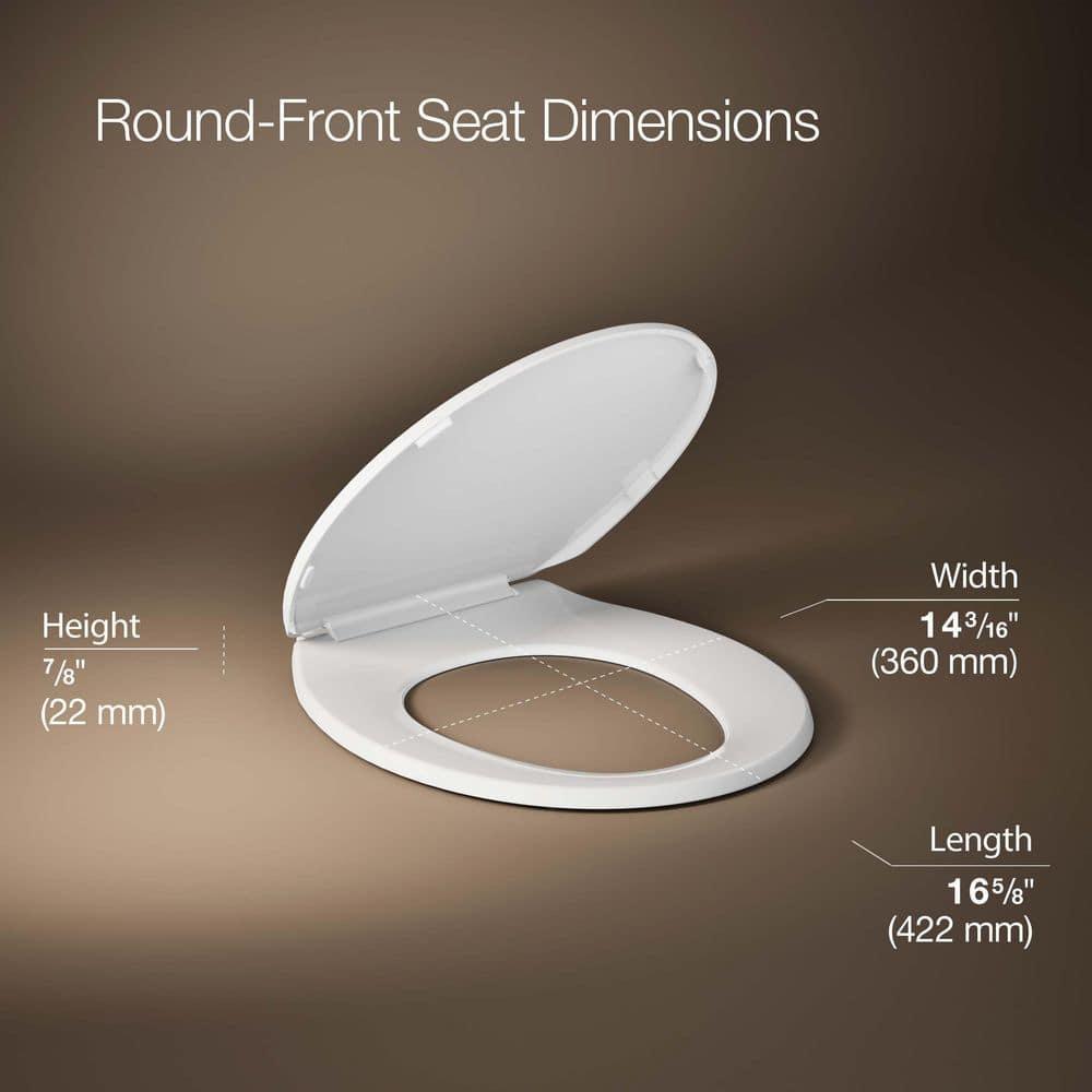 Kohler Brevia Quiet-Close Toilet Seat with Grip-Tight Bumpers and Quick-Attach Hardware