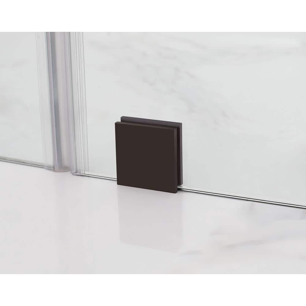 Aston Nautis GS 58.25" - 59.25" x 72" Hinged Frameless Shower Door SDR990-NBR-59-10