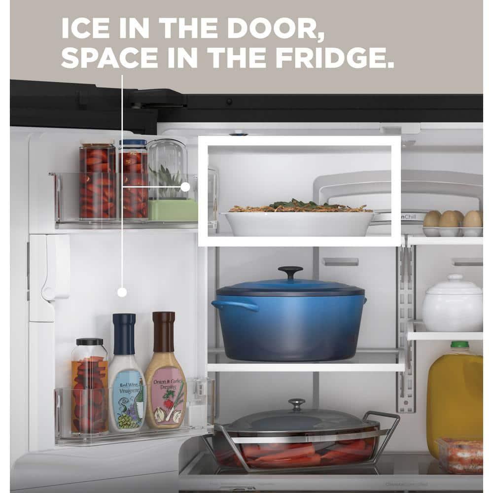 GE Appliances GFE26JYMFS GE Appliances 25.5 Cubic Feet Energy Star Smudge-Resistant French Door Refrigerator with Water and Ice Dispenser