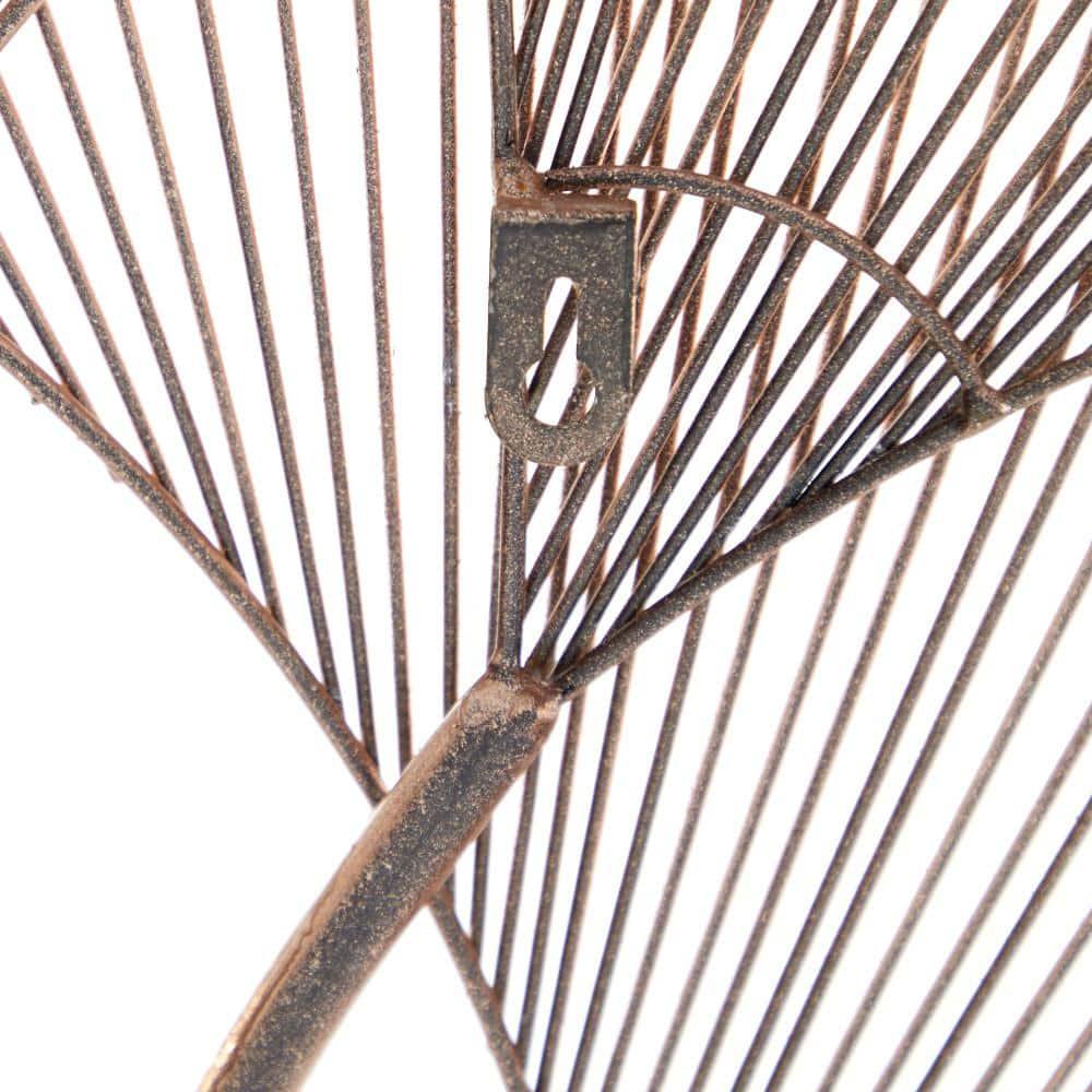 Deco 79 Metal Leaf Home Wall Decor Wall Sculpture with White Accents, Wall Art 25" x 2" x 40", Gold
