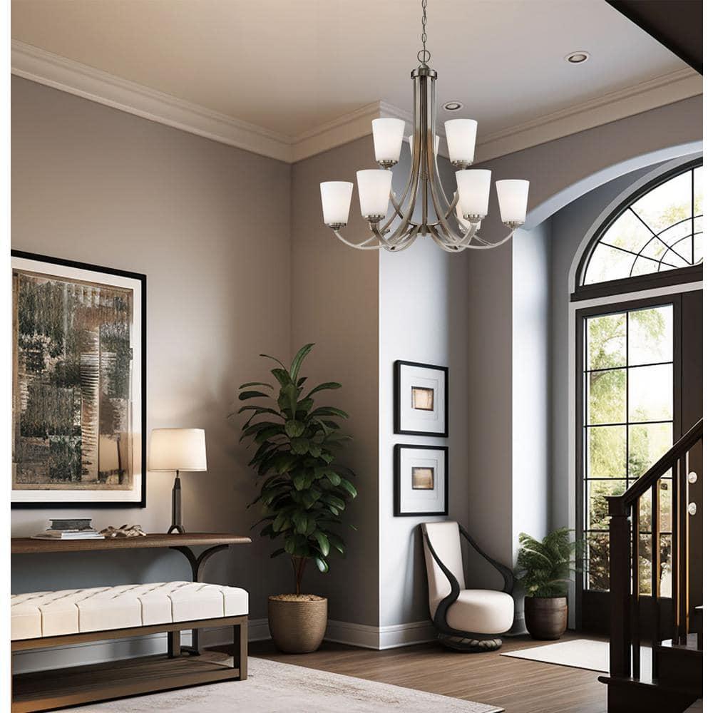 Minka Lavery - Overland Park - Chandelier 9 Light Brushed Nickel in Transitional