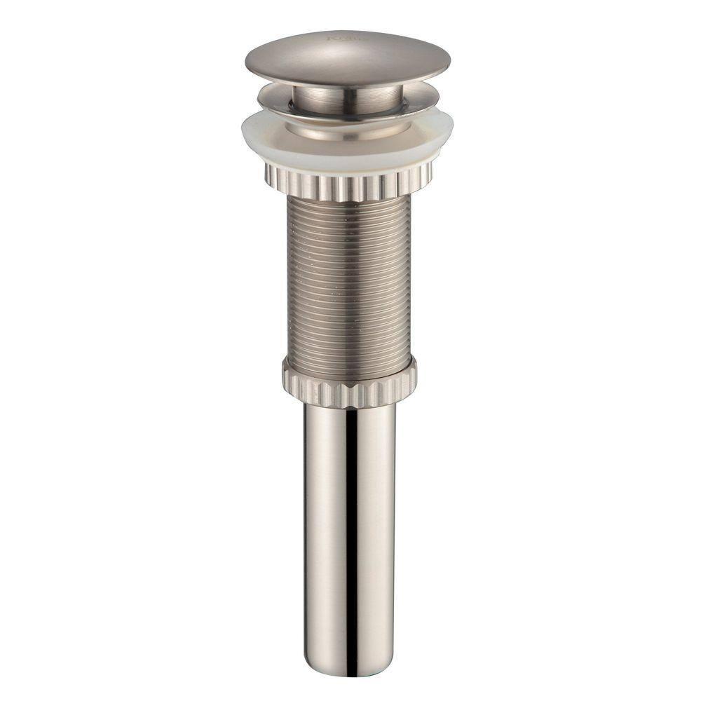 Kraus FVS-1007-PU-10SN Kraus Ramus Vessel Mixer Single-Handle Bathroom Faucet with Matching Pop-Up Drain