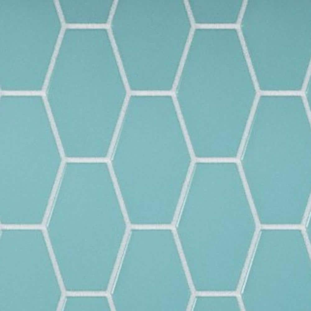 Cruz Bay Studio Long Hex 10.60in.x11 in. Glass Mosaic Tile