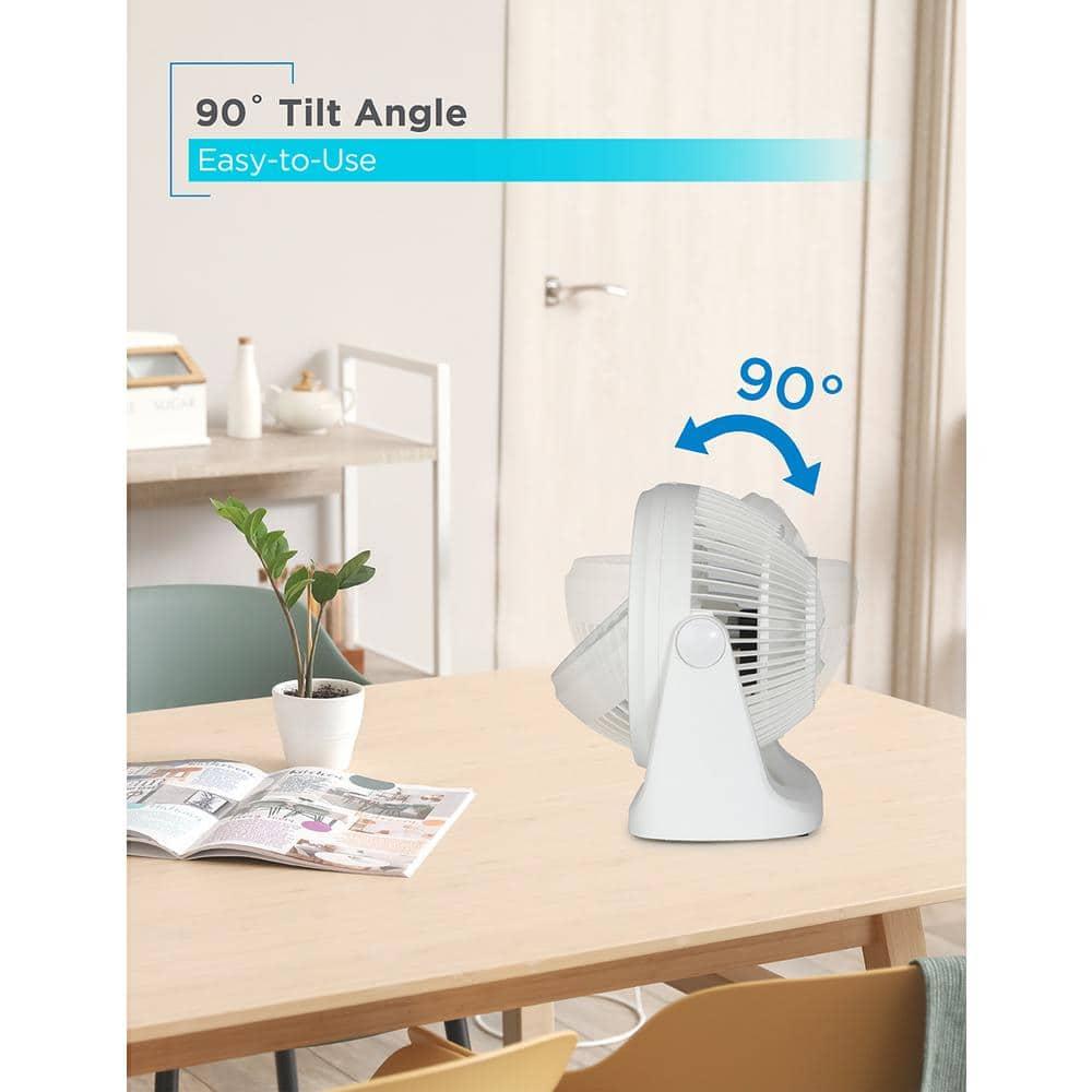 BLACK+DECKER BLACK+DECKER Turbo Desk Fan – Electric Portable 7 Inch Table Fan with Adjustable Tilt, White