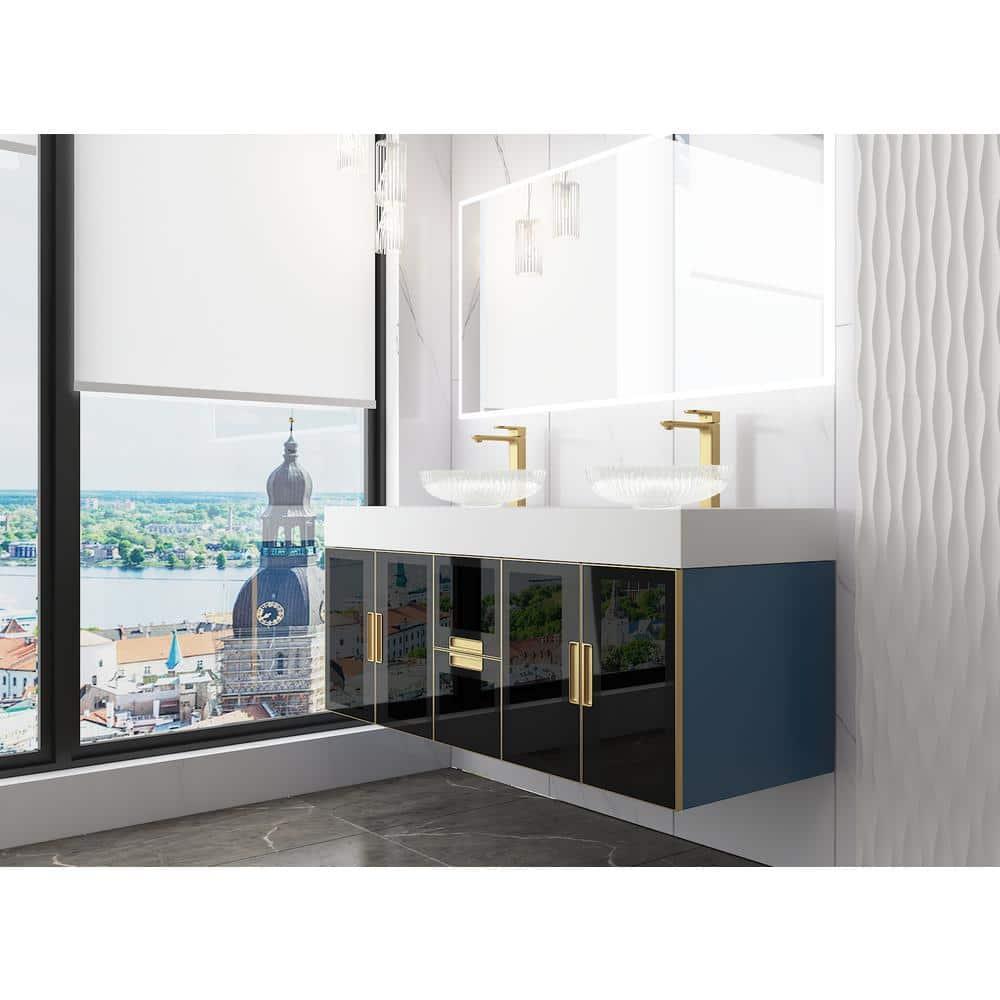 Majestic 21" Glass Oval Vessel Bathroom Sink