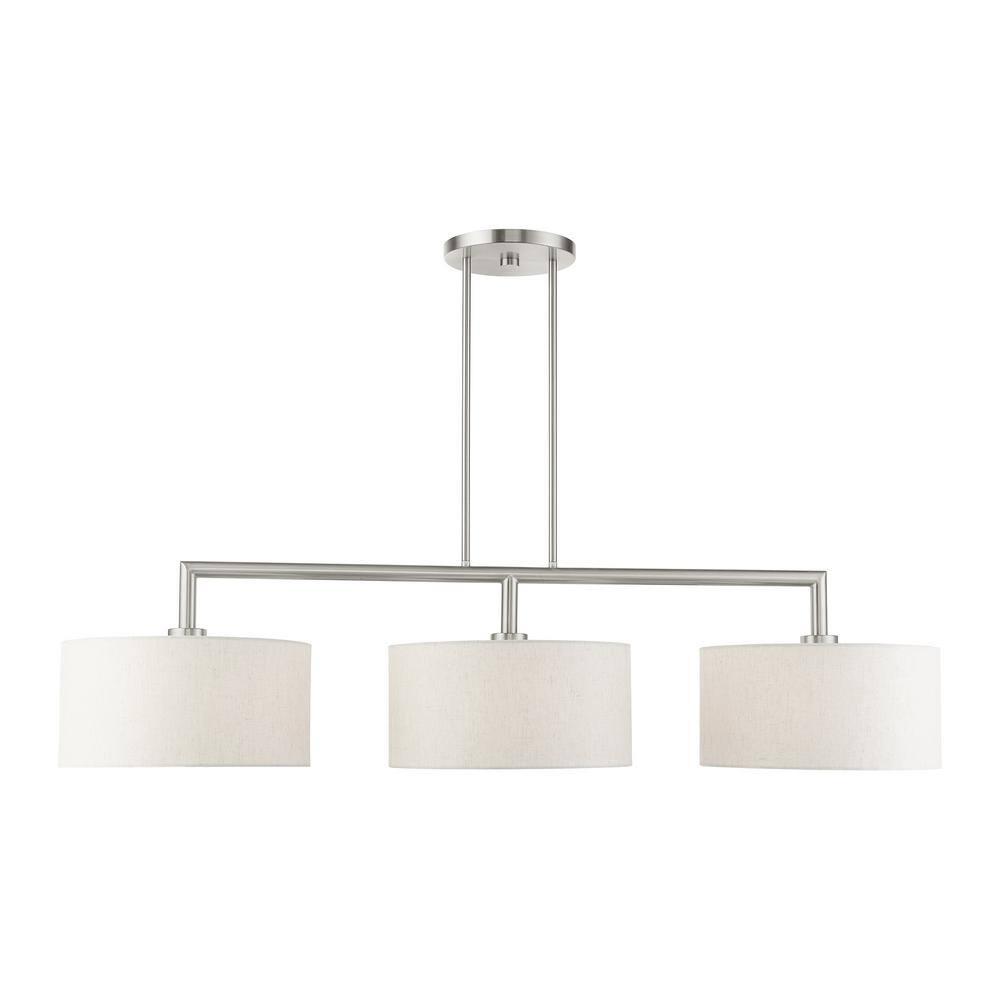 Livex Lighting Meridian 3 - Light Chandelier in  Brushed Nickel