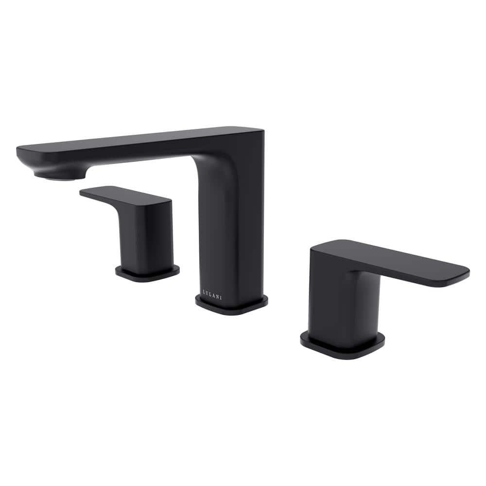 Lulani Corsica 2-Handle 8" Widespread Bathroom Faucet with Drain Assembly - Matte Black