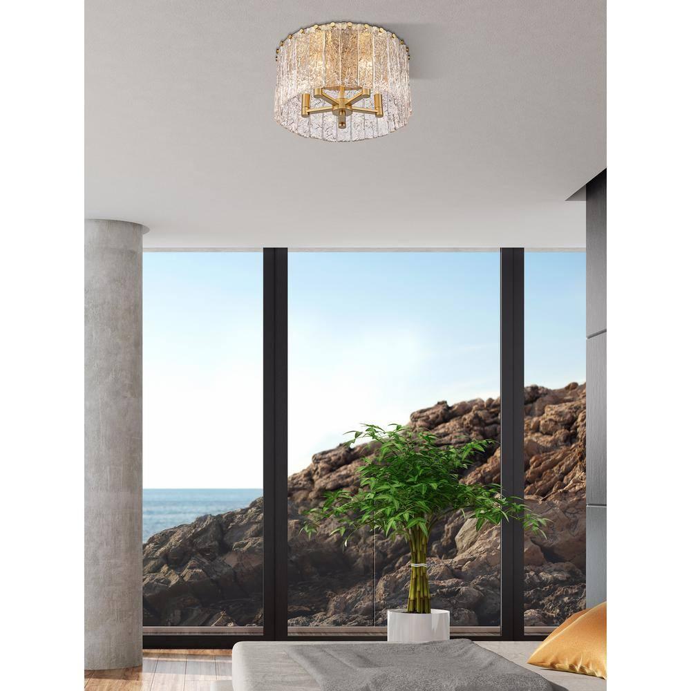 Z-Lite Glacier 5 - Light Flush Mount in  Modern Gold