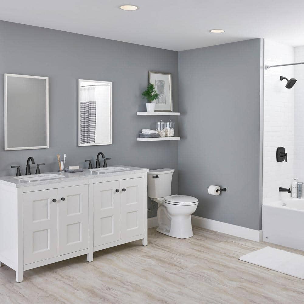 American Standard 7018801.243 Edgemere 8-Inch Widespread 2-Handle Bathroom Faucet, Brass, Matte Black