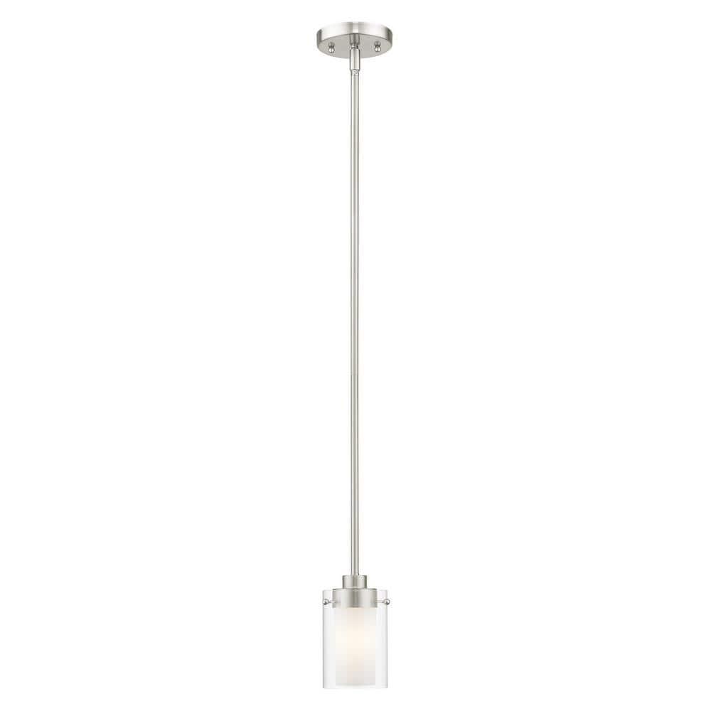 1540-91-Livex Lighting-Manhattan - 1 Light Mini Pendant in Contemporary Style - 5 Inches wide by 8 Inches high     -Traditional Installation