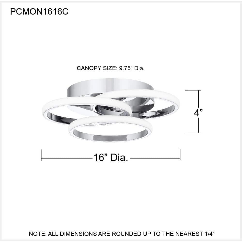 Quoizel Lighting Moonan 1 - Light Flush Mount in  Polished Chrome