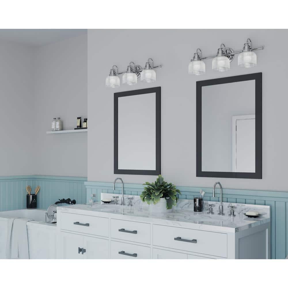 Rosser 3 Light Transparent Dimmable Vanity Light